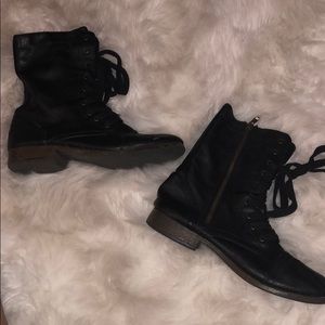 NEW — black combat boots